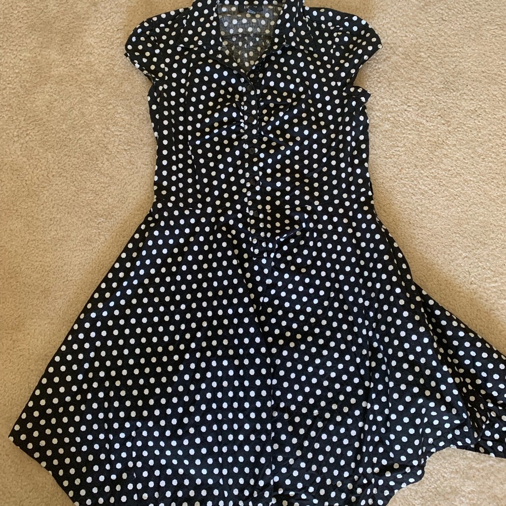 Vintage black and white polka dot dress